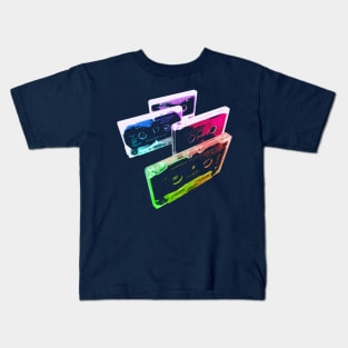 Digital Rainbow Cassette Tapes Kids T-Shirt